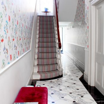 Entrance hall with gorgeous traditional bespoke made marble borders, marbled tiles