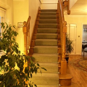 developed for a client - traditional looking staircase made of rustic English Oak